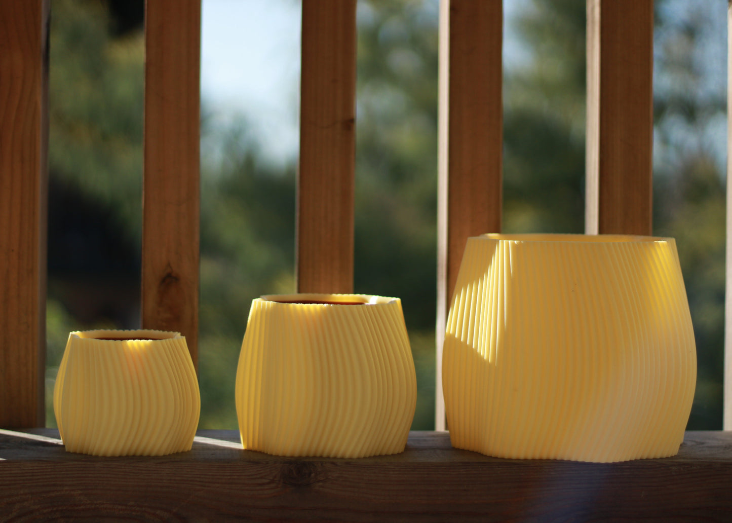 Cache-pot ONDRA - Jaune citron