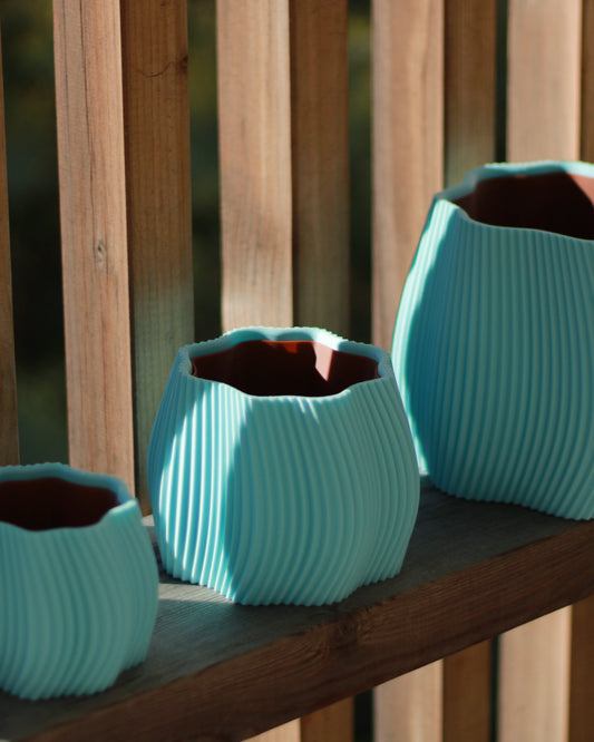 Cache-pot ONDRA - Bleu ciel